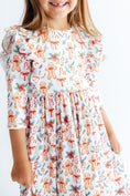 Load image into Gallery viewer, Gingerbread Lane 3/4 Sleeve Ruffle Twirl Dress