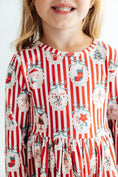 Load image into Gallery viewer, Santa's Sweet Shoppe L/S Ruffle Hem Twirl Dress