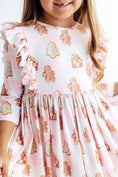 Load image into Gallery viewer, Christmas Traditions 3/4 Sleeve Ruffle Twirl Dress
