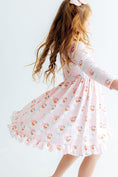 Load image into Gallery viewer, Storybook Santa L/S Ruffle Hem Twirl Dress