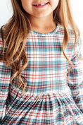 Load image into Gallery viewer, Christmas Plaid L/S Pocket Twirl Dress
