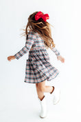 Load image into Gallery viewer, Christmas Plaid L/S Pocket Twirl Dress
