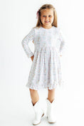 Load image into Gallery viewer, Woodland Whimsy L/S Ruffle Hem Twirl Dress