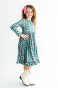 Load image into Gallery viewer, Christmas Treats L/S Ruffle Hem Twirl Dress