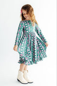 Load image into Gallery viewer, Christmas Treats L/S Ruffle Hem Twirl Dress