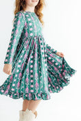 Load image into Gallery viewer, Christmas Treats L/S Ruffle Hem Twirl Dress