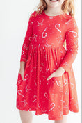 Load image into Gallery viewer, Peppermint Dreams L/S Pocket Twirl Dress