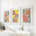 Load image into Gallery viewer, Boho Chic Botanical Decor. Set of 3 Abstract Flowers Prints