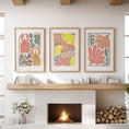 Load image into Gallery viewer, Boho Chic Botanical Decor. Set of 3 Abstract Flowers Prints
