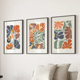 Load image into Gallery viewer, Boho Botanical Set of 3 Wall Art. Abstract Flowers Prints