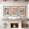 Load image into Gallery viewer, Boho Botanical Set of 3 Wall Art. Abstract Flowers Prints