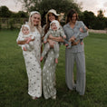 Load image into Gallery viewer, Bamboo Zip Pajamas | Forest Stripe Ribbed