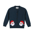 Load image into Gallery viewer, Navy Blue Christmas Santa Knit Cardigan