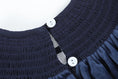 Load image into Gallery viewer, Navy Blue Velvet Gold Nativity Smocked Bishop Dress