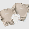 Load image into Gallery viewer, Neutral Family Matching Custom Embroidered Sweatshirts and Baby Outfits