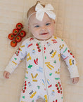 Load image into Gallery viewer, Bamboo Zip Romper | Pasta Club