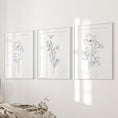 Load image into Gallery viewer, Black and White Botanical Prints. Modern Minimalist Line Art