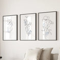 Load image into Gallery viewer, Black and White Botanical Prints. Modern Minimalist Line Art