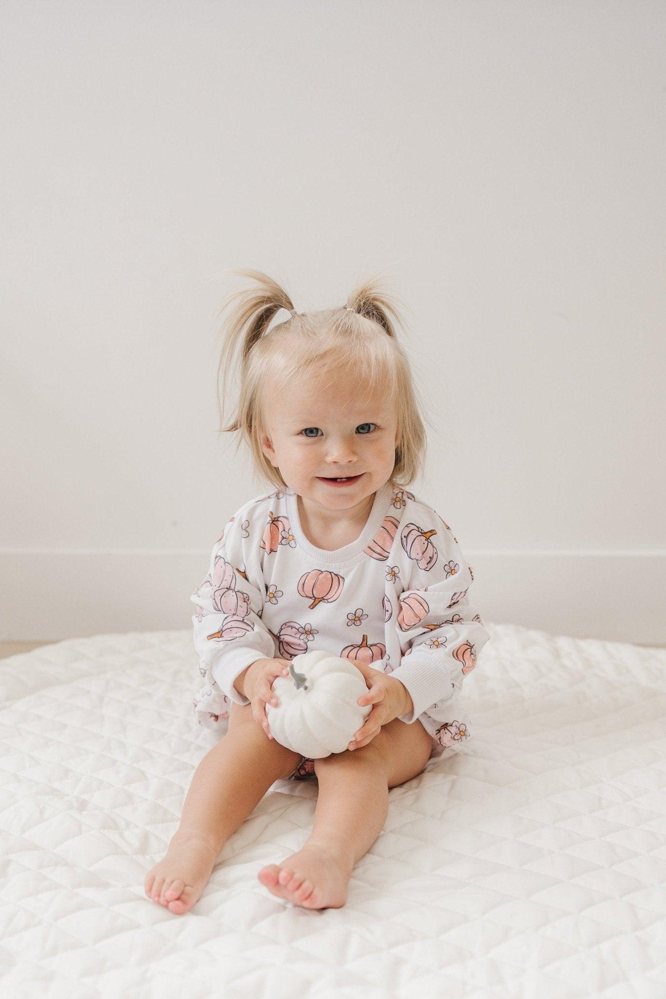 Pastel Pumpkins Bamboo Bubble Romper