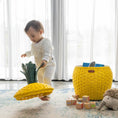 Load image into Gallery viewer, Pineapple Rattan Storage Basket Yellow - Medium