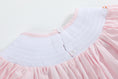 Load image into Gallery viewer, Pink and Orange Gingham Boo Smocked Bishop Dress