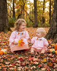 Load image into Gallery viewer, Pink and Orange Gingham Boo Smocked Dress and Bloomer Set