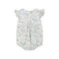 Load image into Gallery viewer, Pink Floral Print Smocked Futter Romper