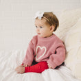 Load image into Gallery viewer, Pink Heart Hand Embroidered Sweater