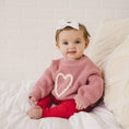 Load image into Gallery viewer, Pink Heart Hand Embroidered Sweater