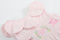 Load image into Gallery viewer, Pink Petal Collared Smocked Bubble Romper