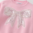 Load image into Gallery viewer, Pink Sparkly Bow Sweater