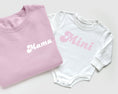 Load image into Gallery viewer, Custom Light Pink and White Mommy and Me Outfits