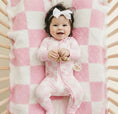 Load image into Gallery viewer, Checkered Plush Blanket | Pink