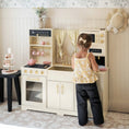 Load image into Gallery viewer, Tiny Land® Iconic Wooden Play Kitchen – Cream Pretend Cooking Set for Kids