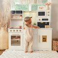 Load image into Gallery viewer, Tiny Land® Iconic Wooden Play Kitchen – Cream Pretend Cooking Set for Kids