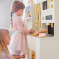 Load image into Gallery viewer, Tiny Land® Iconic Wooden Play Kitchen – Cream Pretend Cooking Set for Kids