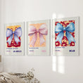 Load image into Gallery viewer, Girly Bow Wall Art Trio. Preppy Pastel Fashion Quotes Posters