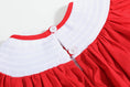 Load image into Gallery viewer, Red Christmas Bows Smocked Bishop Dress