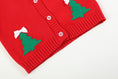 Load image into Gallery viewer, Red Christmas Tree Knit Cardigan