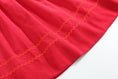 Load image into Gallery viewer, Red Corduroy Mistletoe Smocked Bishop Dress