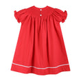 Load image into Gallery viewer, Red Santa Sleigh Bishop Dress