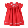 Load image into Gallery viewer, Red Santa Sleigh Bishop Dress