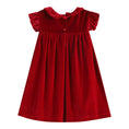 Load image into Gallery viewer, Red Velvet Ruffle Dress