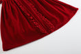 Load image into Gallery viewer, Red Velvet Ruffle Dress