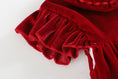 Load image into Gallery viewer, Red Velvet Ruffle Dress
