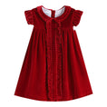 Load image into Gallery viewer, Red Velvet Ruffle Dress