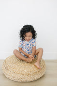 Load image into Gallery viewer, Red White & Blooms 2pc Bamboo Pajamas *see size notes