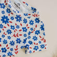 Load image into Gallery viewer, Red White & Blooms 2pc Bamboo Pajamas *see size notes