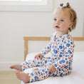 Load image into Gallery viewer, Red White & Blooms Bamboo Zippy Romper