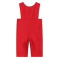 Load image into Gallery viewer, Red & White Santa Smocked Overalls